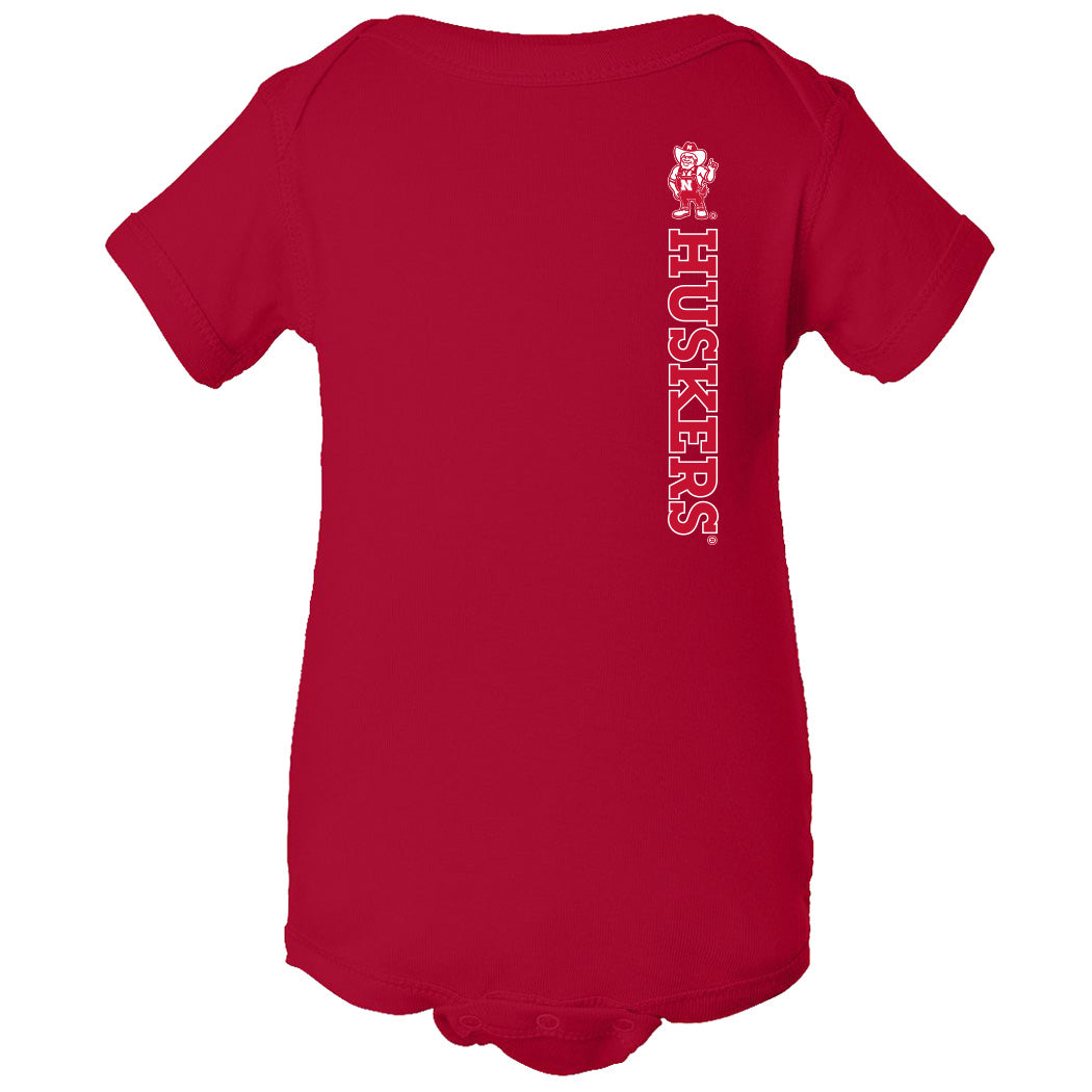 Nebraska Huskers Infant Onesie - Vertical Huskers Herbie Husker