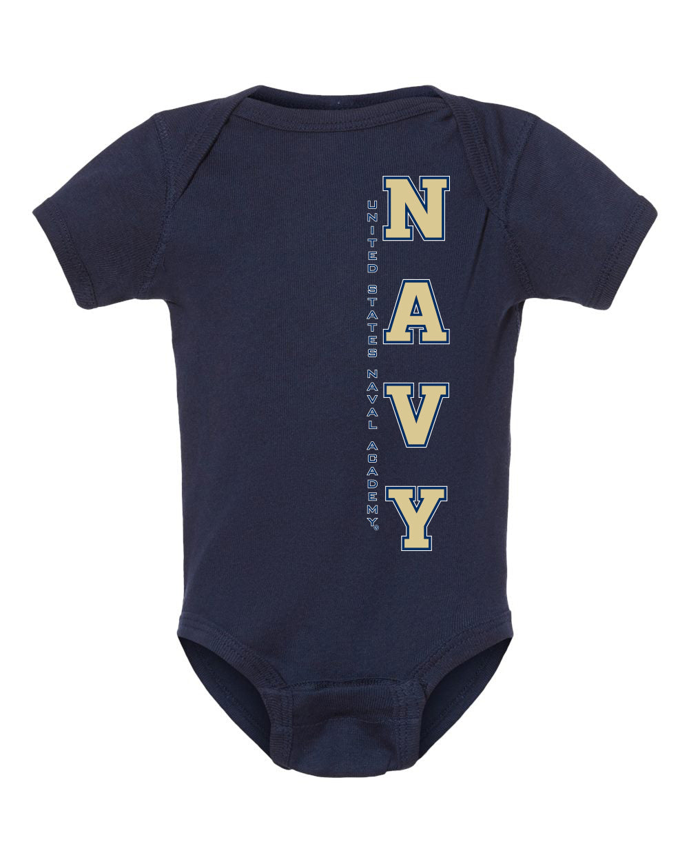 Navy Midshipmen Infant Onesie - USNA Vertical Navy