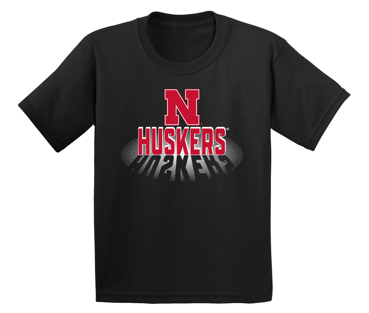 Nebraska Huskers Boys Tee Shirt - 3D Huskers Spotlight Shadow
