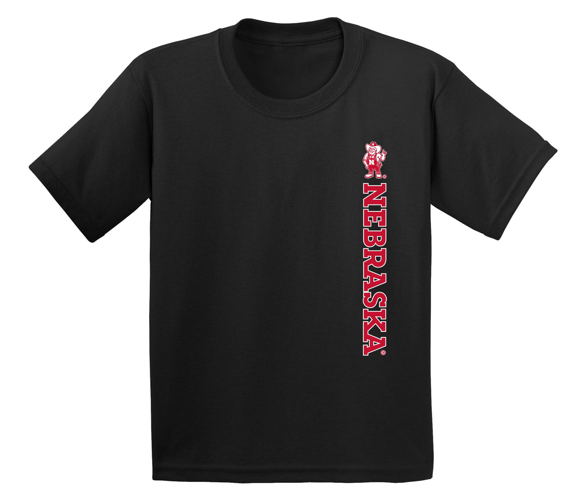 Nebraska Huskers Boys Tee Shirt - Vertical Nebraska Herbie Husker