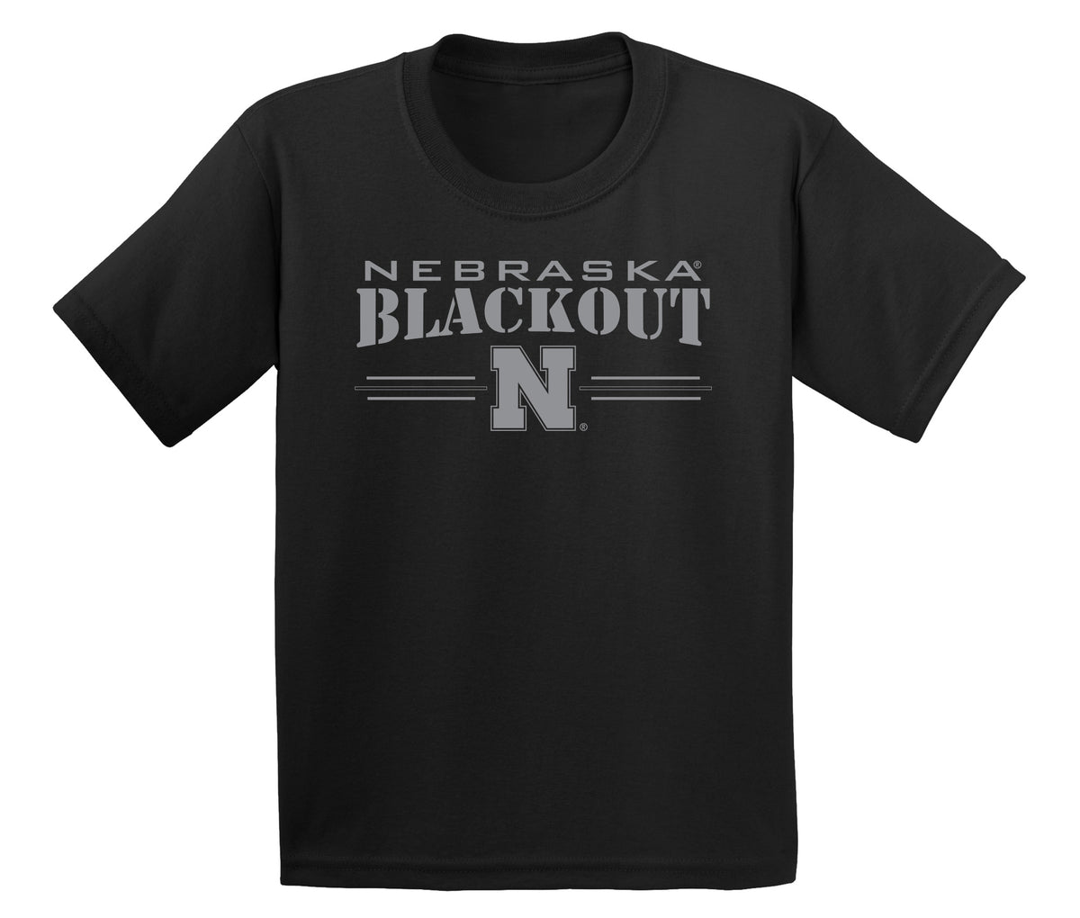 Nebraska Huskers Boys Tee Shirt - Nebraska Blackout Block N