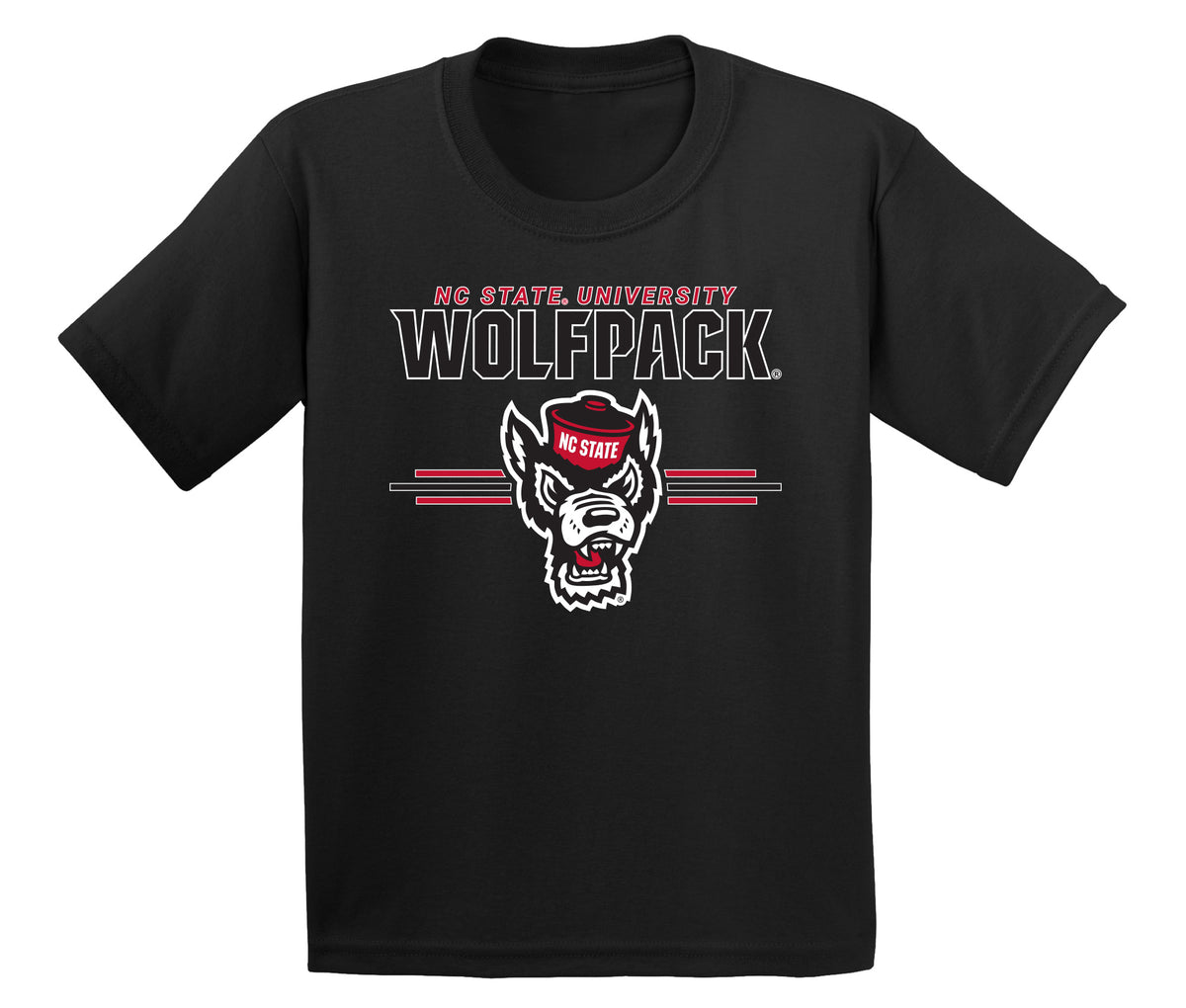 North Carolina State Wolfpack Boys Tee Shirt - 3-Stripe Primary Logo
