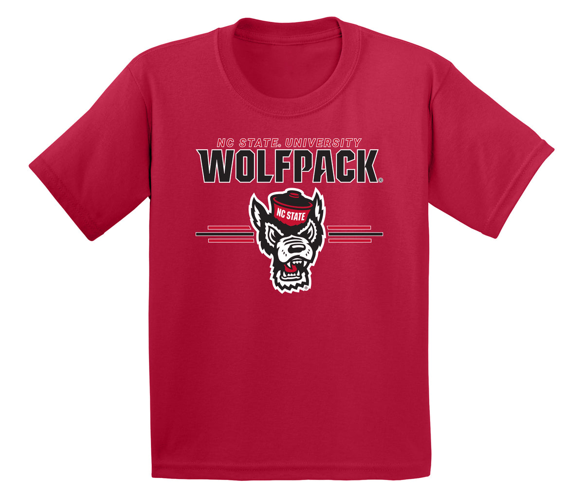 North Carolina State Wolfpack Boys Tee Shirt - 3-Stripe Primary Logo
