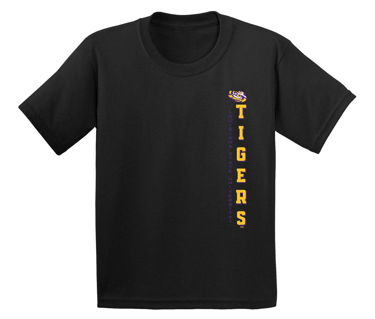 LSU Tigers Boys Tee Shirt - Vertical Louisiana State University Tigers