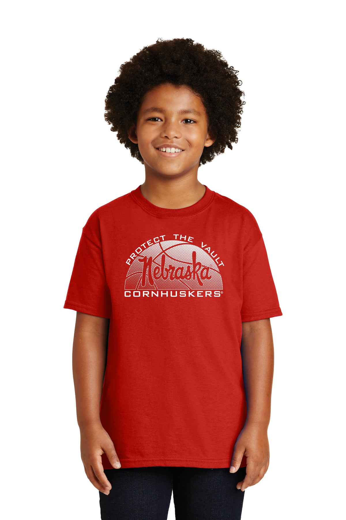 Nebraska Huskers Boys Tee Shirt - Script Nebraska Basketball