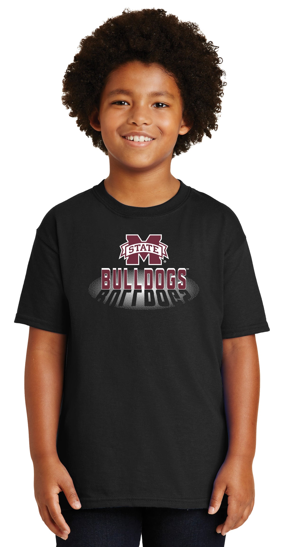 Mississippi State Bulldogs Boys Tee Shirt - Bulldogs Spotlight and Shadow