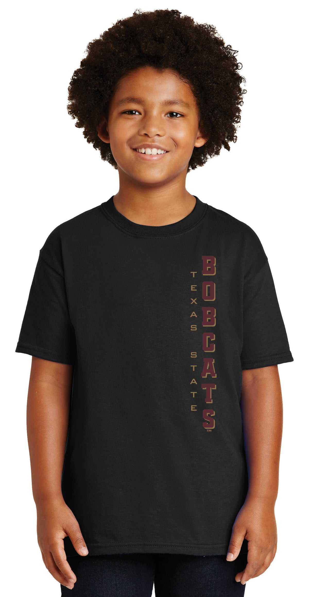Texas State Bobcats Boys Tee Shirt - Vertical Texas State Bobcats