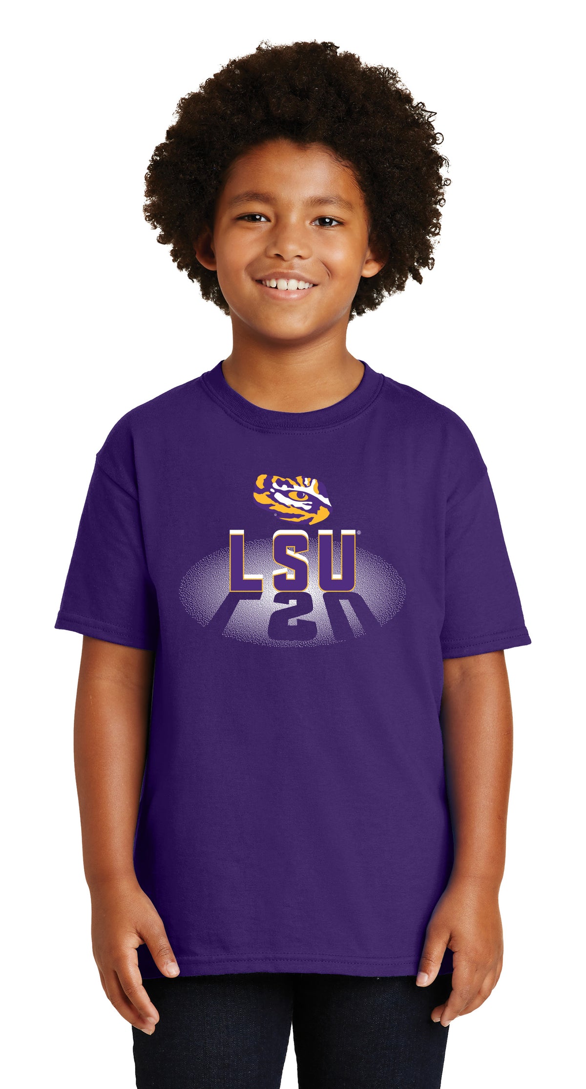 LSU Tigers Boys Tee Shirt - Spotlight and Shadow LSU