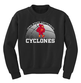 Iowa State Cyclones Youth Crewneck Sweatshirt - Iowa State Basketball with Cy