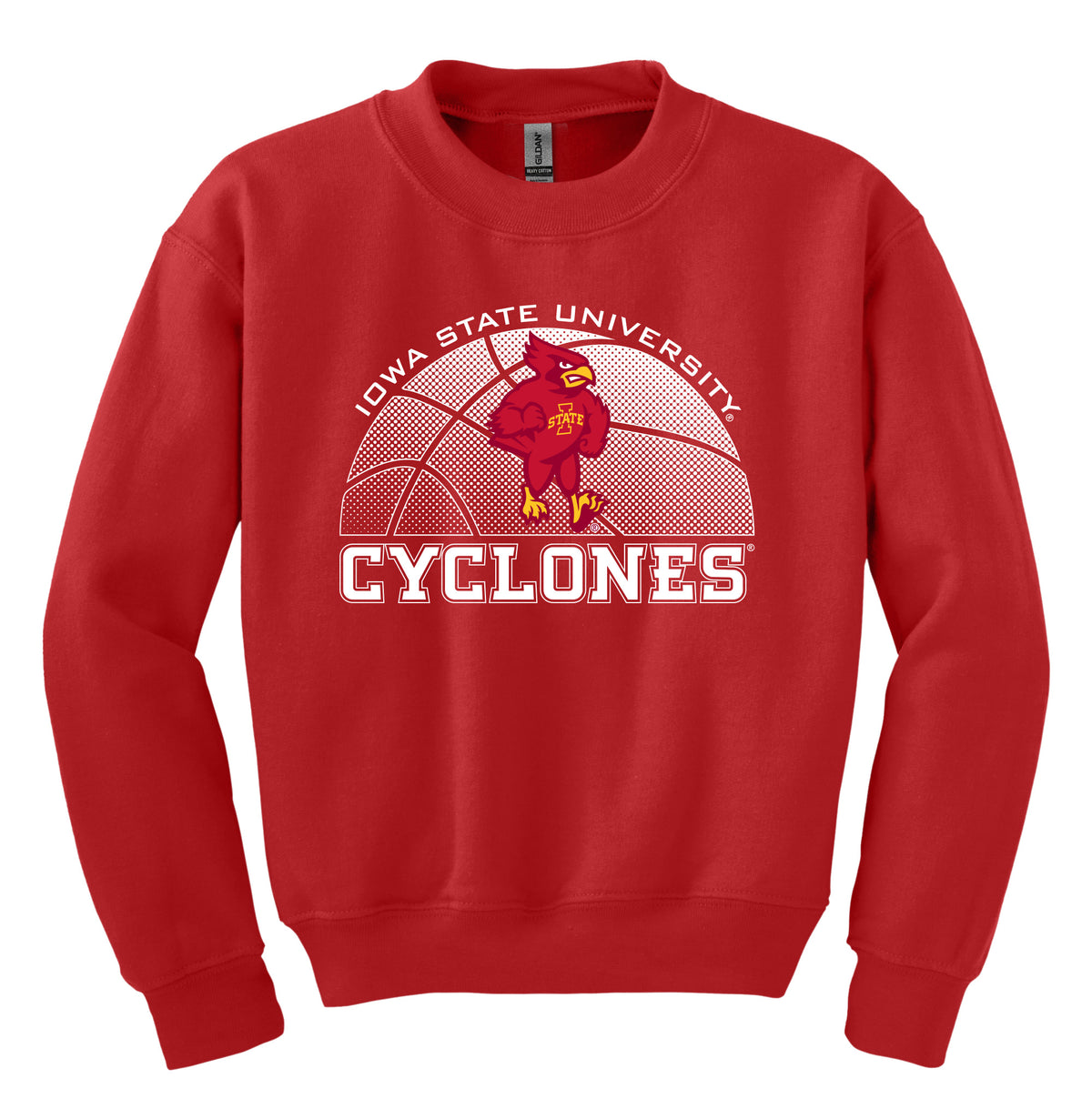 Iowa State Cyclones Youth Crewneck Sweatshirt - Iowa State Basketball with Cy