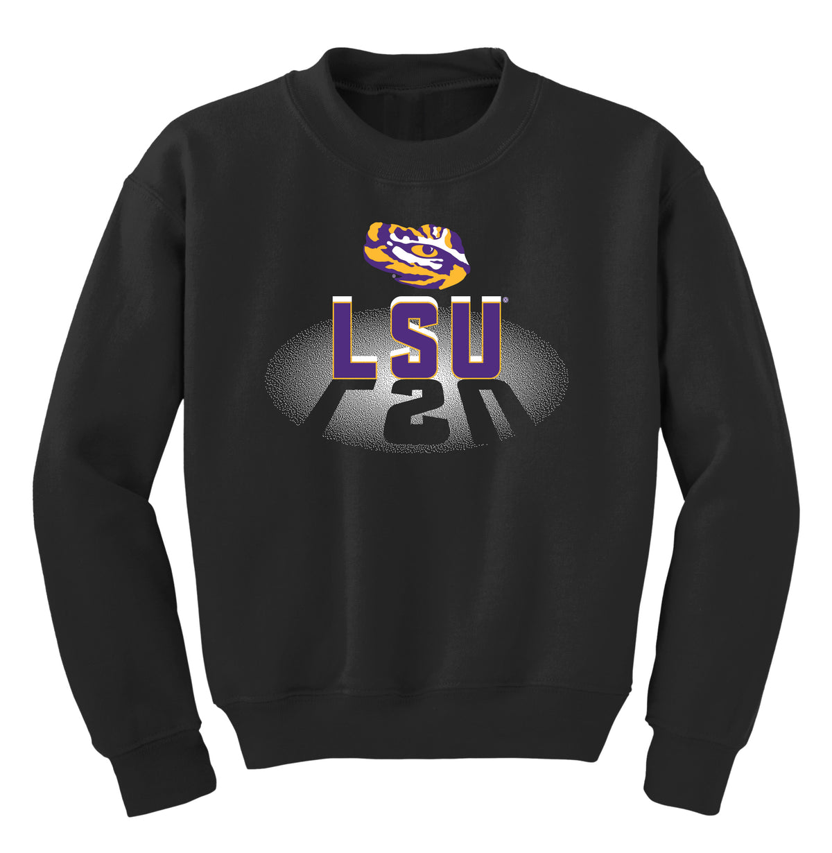 LSU Tigers Youth Crewneck Sweatshirt - Spotlight and Shadow LSU