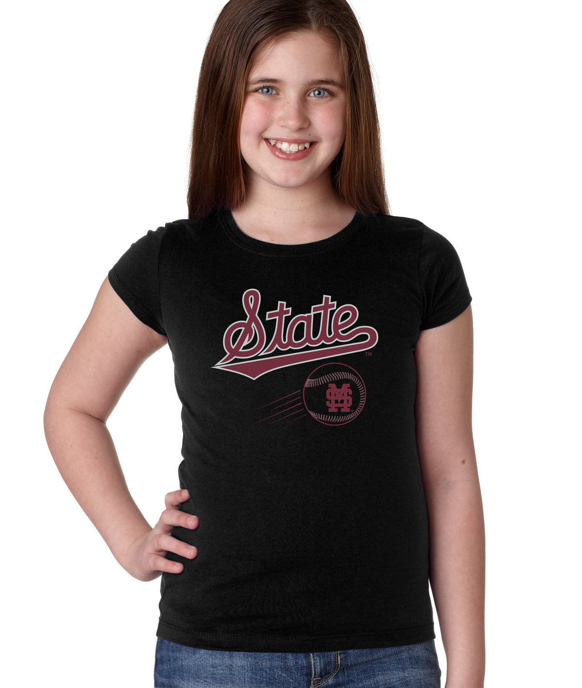 Mississippi State Bulldogs Girls Tee Shirt - Mississippi State Baseball