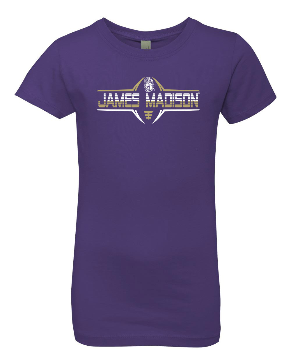 James Madison Dukes Girls Tee Shirt - Striped James Madison Football Laces