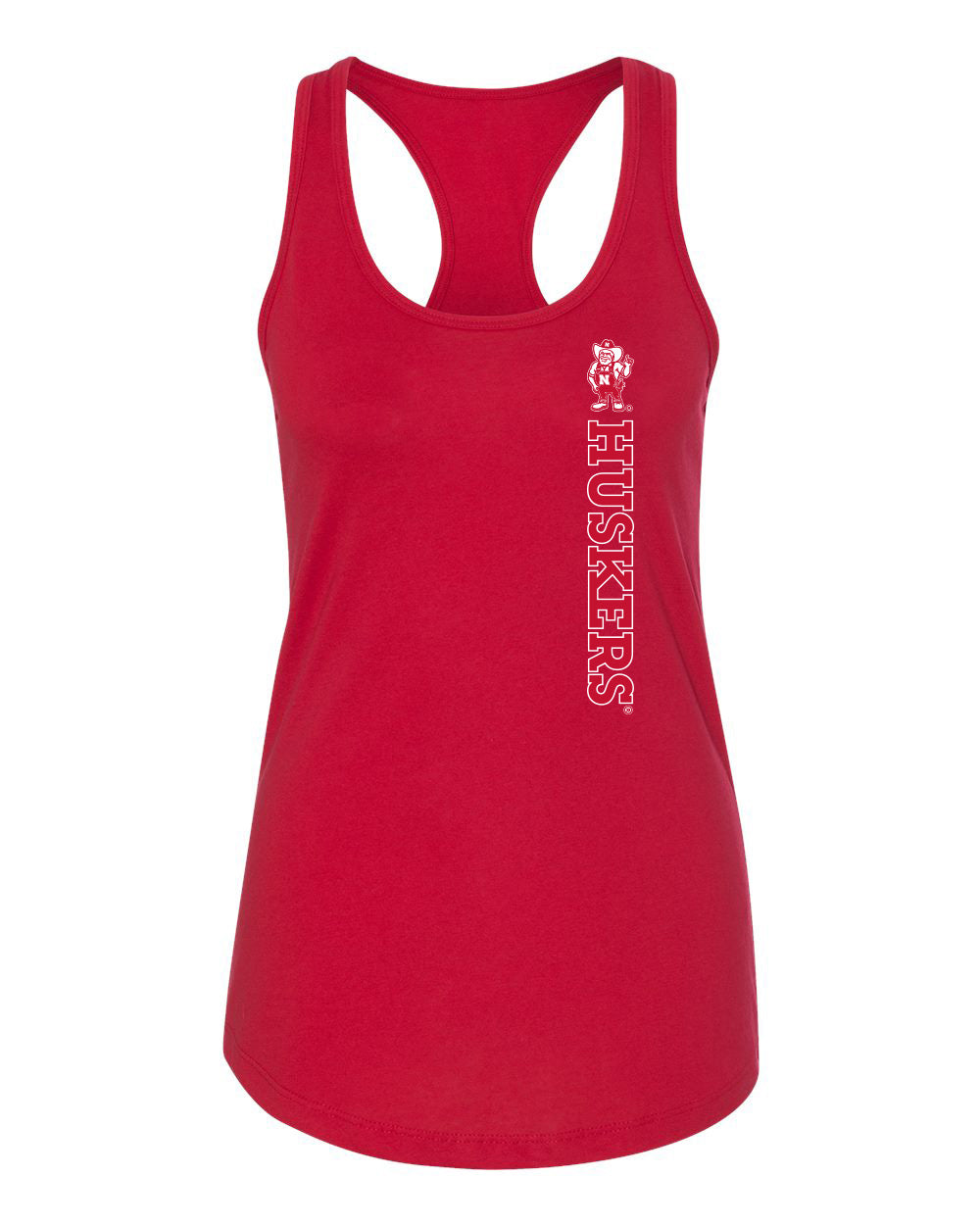 Women's Nebraska Huskers Tank Top - Vertical Huskers Herbie Husker
