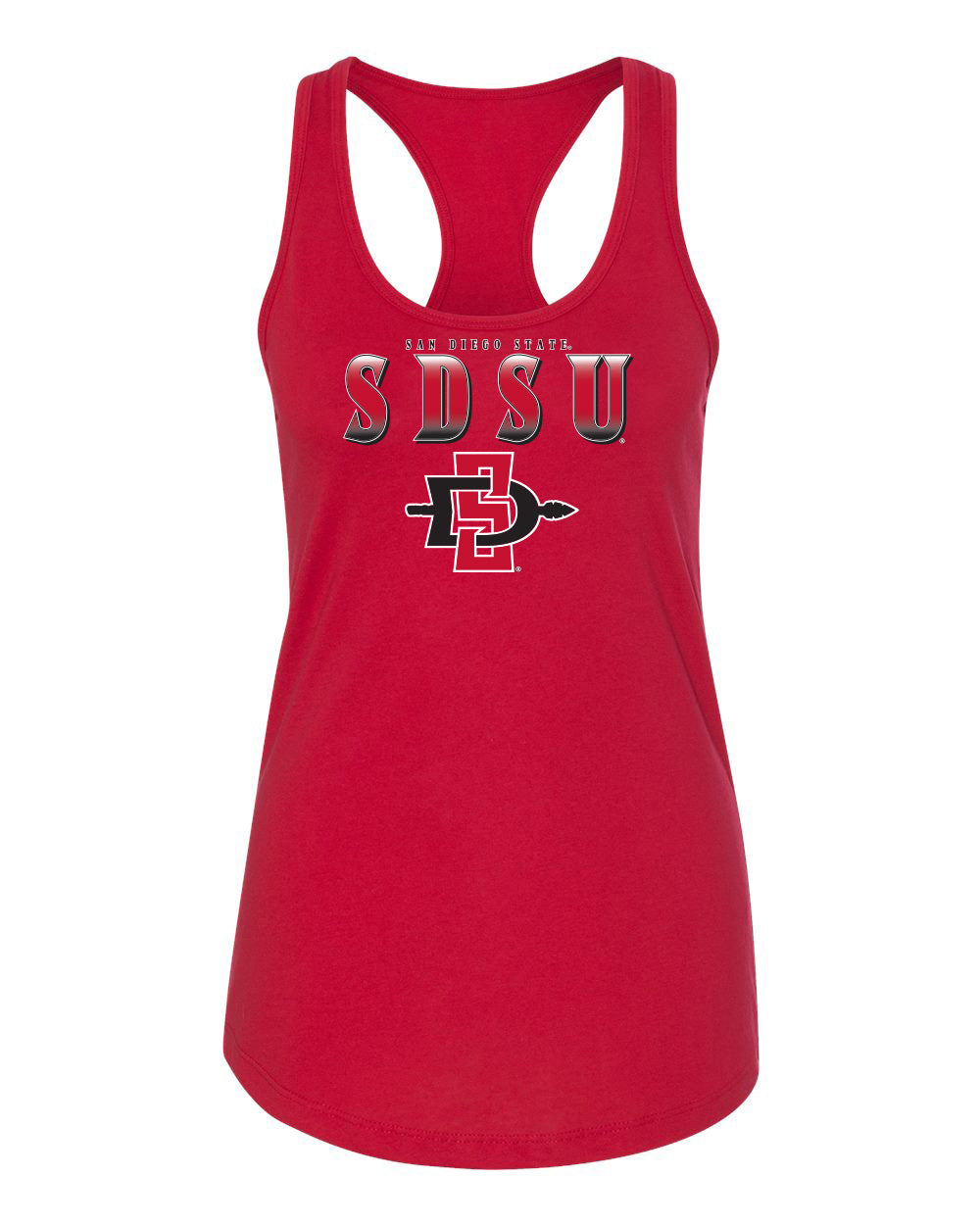 Women's San Diego State Aztecs Tank Top - SDSU Full Color Fade Aztecs Logo