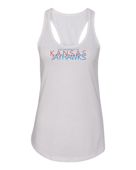 Women's Kansas Jayhawks Tank Top - Overlapping University of Kansas Jayhawks