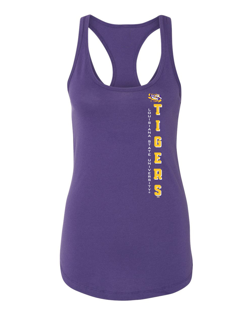 Women's LSU Tigers Tank Top - Vertical Louisiana State University Tigers