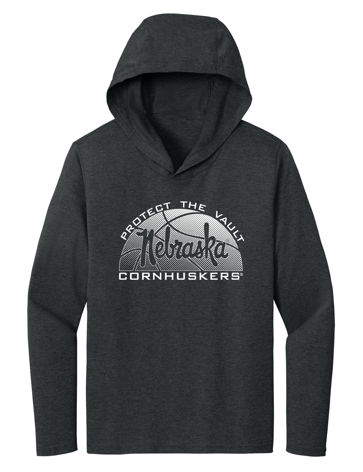 Women's Nebraska Huskers Long Sleeve Hooded Tee Shirt - Script Nebraska Basketball