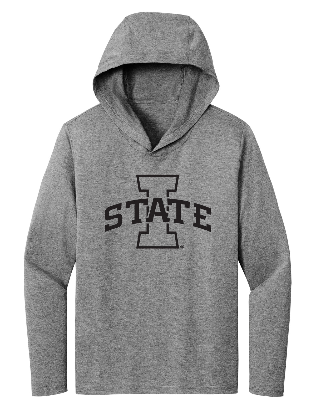 Women's Iowa State Cyclones Long Sleeve Hooded Tee Shirt - Primary Logo Black Ink