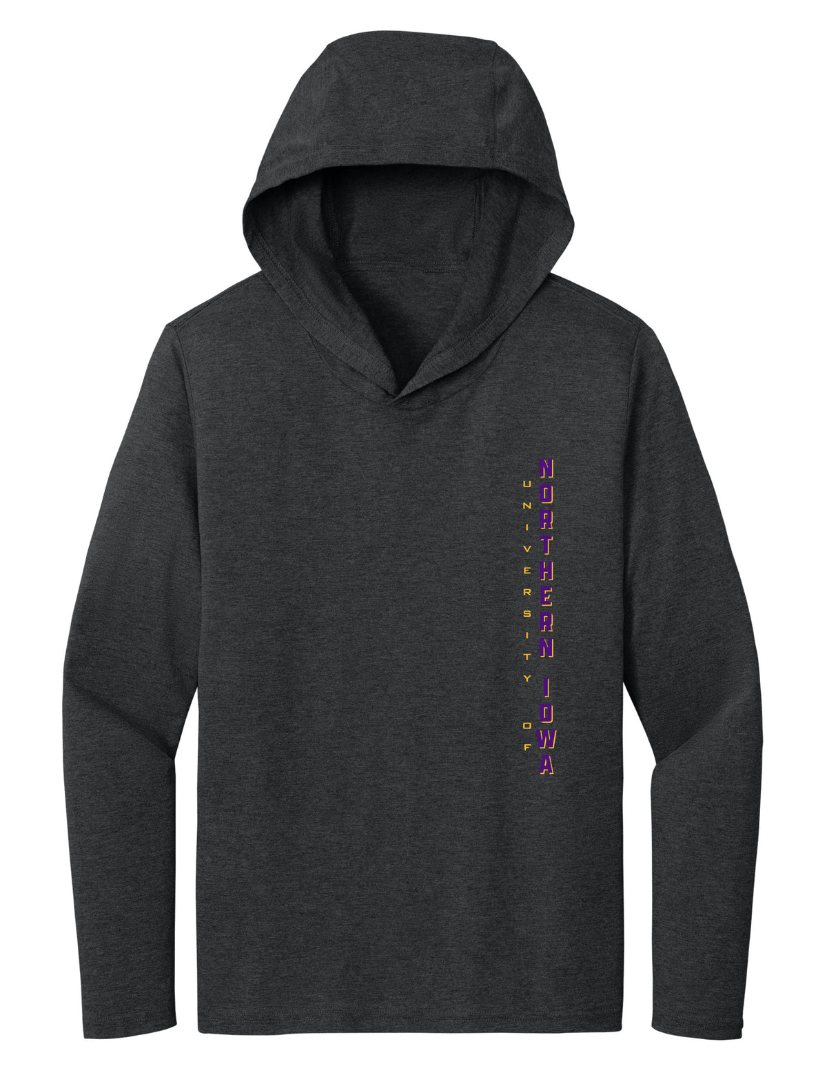 Women's Northern Iowa Panthers Long Sleeve Hooded Tee Shirt - Vertical University of Northern Iowa