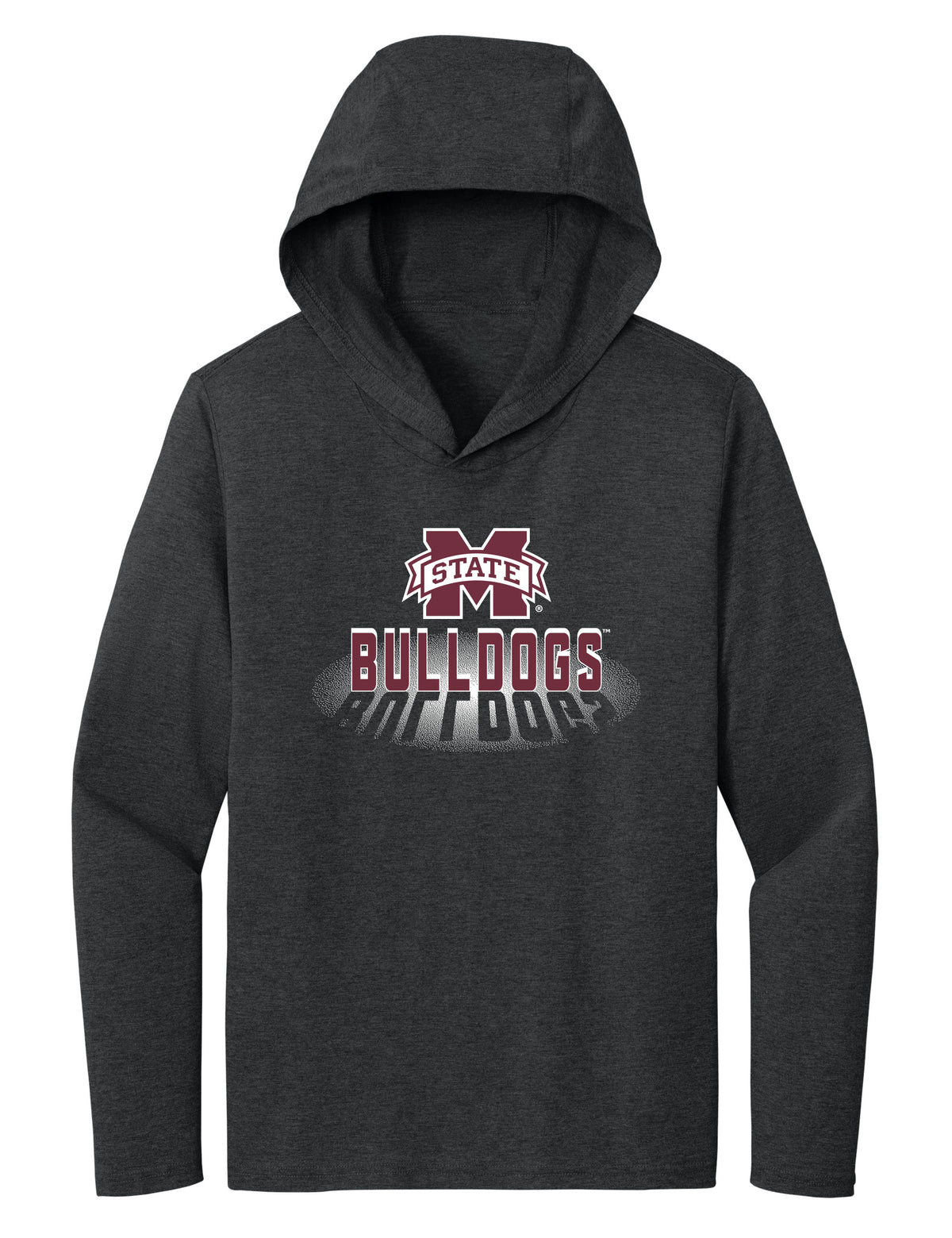 Women's Mississippi State Bulldogs Long Sleeve Hooded Tee Shirt - Bulldogs Spotlight and Shadow