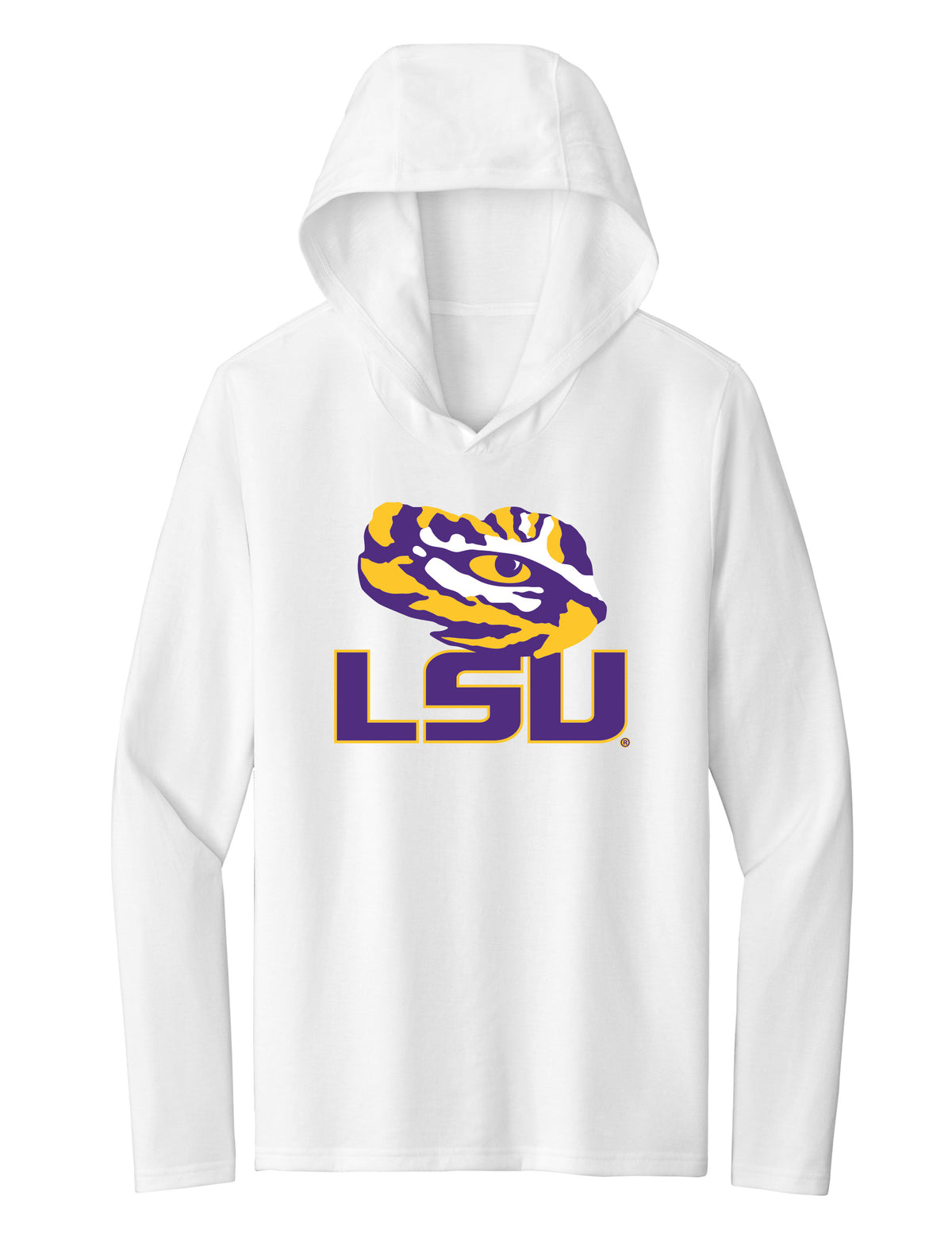 Women's LSU Tigers Long Sleeve Hooded Tee Shirt - Tiger Eye LSU