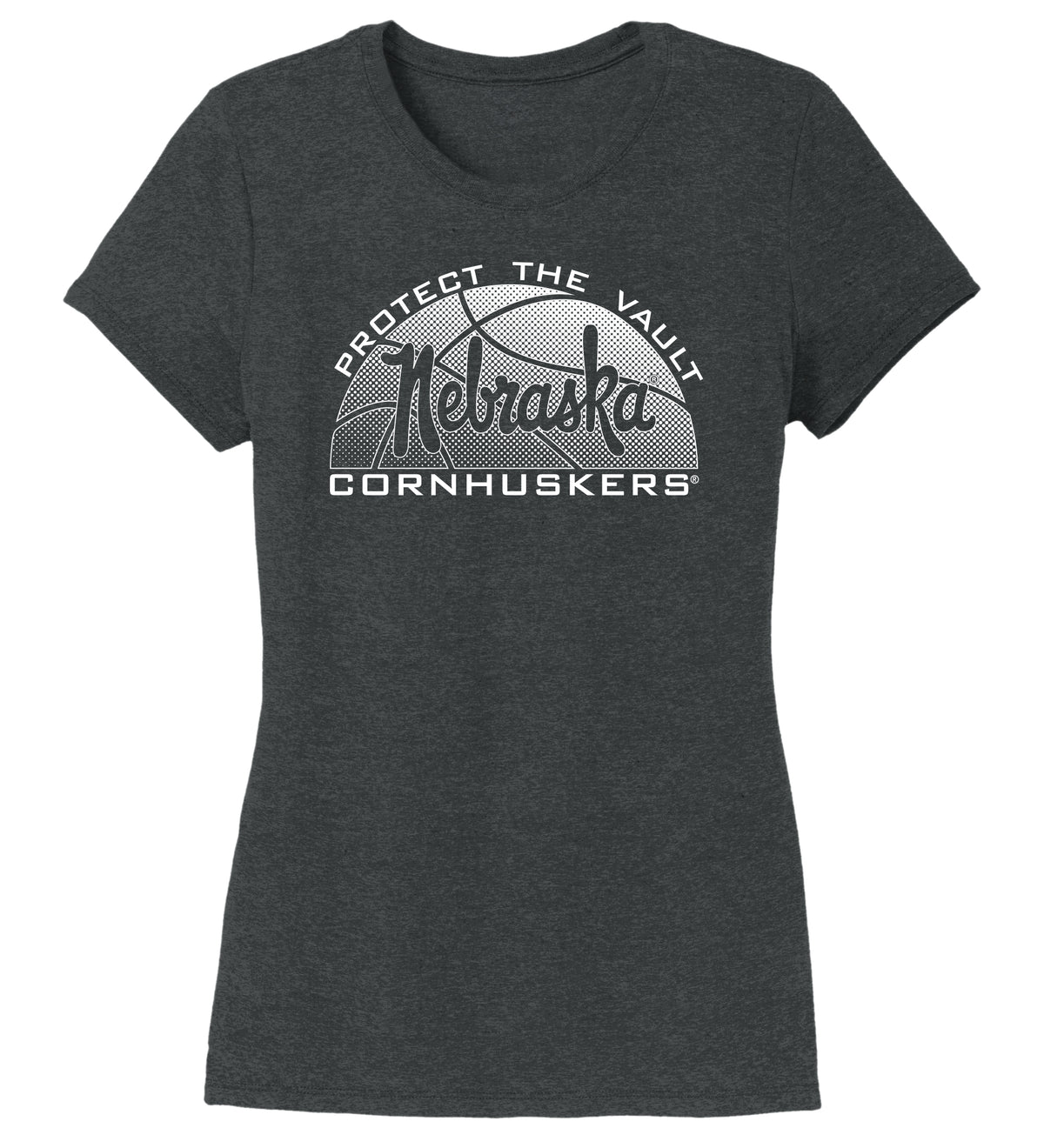Women's Nebraska Huskers Premium Tri-Blend Tee Shirt - Script Nebraska Basketball