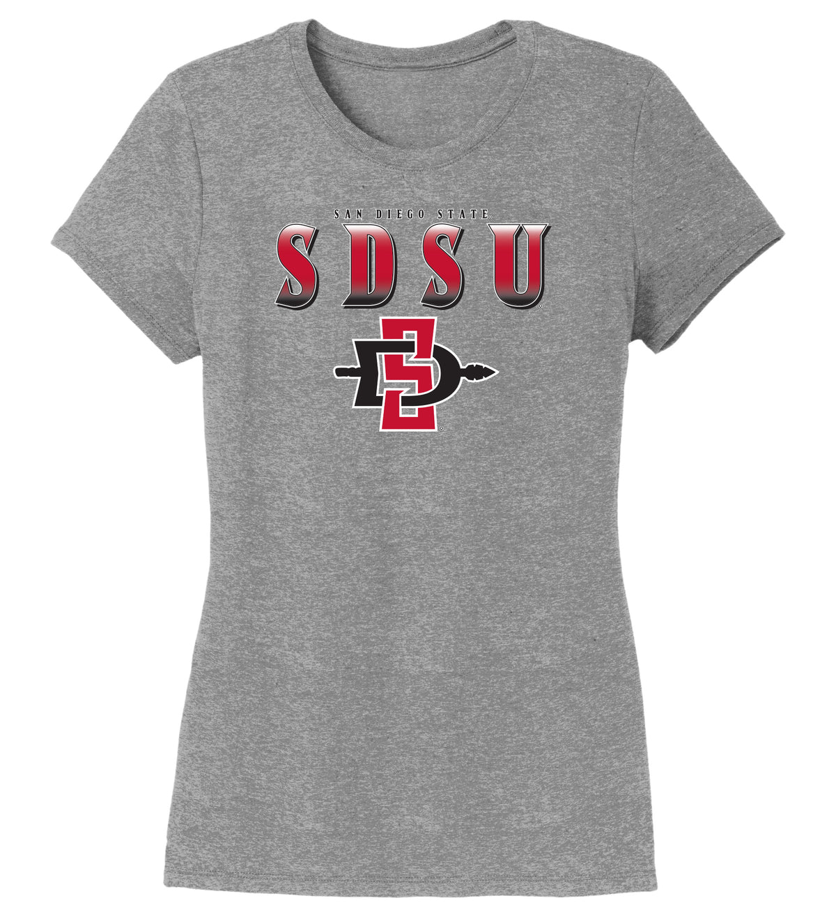 Women's San Diego State Aztecs Premium Tri-Blend Tee Shirt - SDSU Full Color Fade Aztecs Logo
