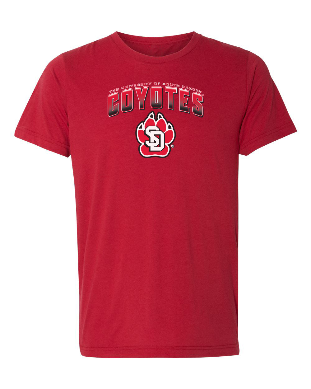 Women's South Dakota Coyotes Premium Tri-Blend Tee Shirt - Coyotes Full Color Fade Primary Logo