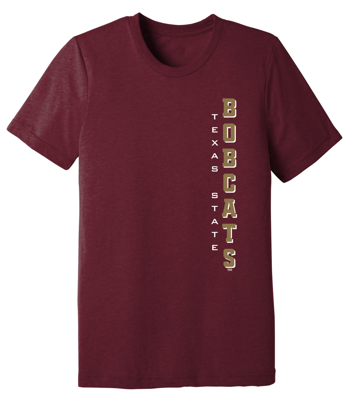Women's Texas State Bobcats Premium Tri-Blend Tee Shirt - Vertical Texas State Bobcats
