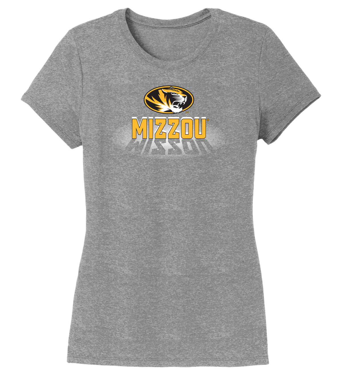 Women's Missouri Tigers Premium Tri-Blend Tee Shirt - Spotlight and Shadow Mizzou