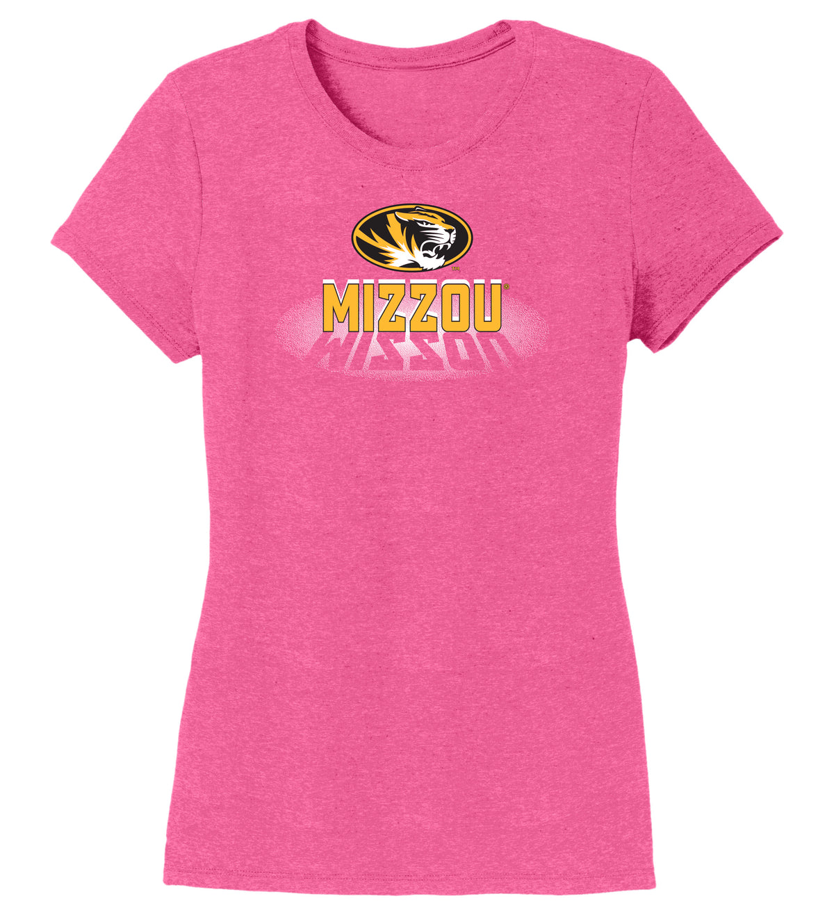 Women's Missouri Tigers Premium Tri-Blend Tee Shirt - Spotlight and Shadow Mizzou