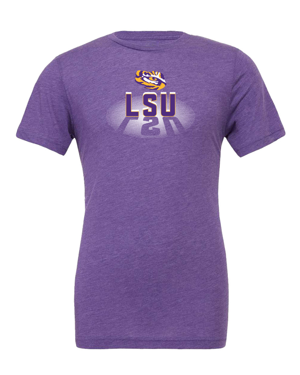 Women's LSU Tigers Premium Tri-Blend Tee Shirt - Spotlight and Shadow LSU