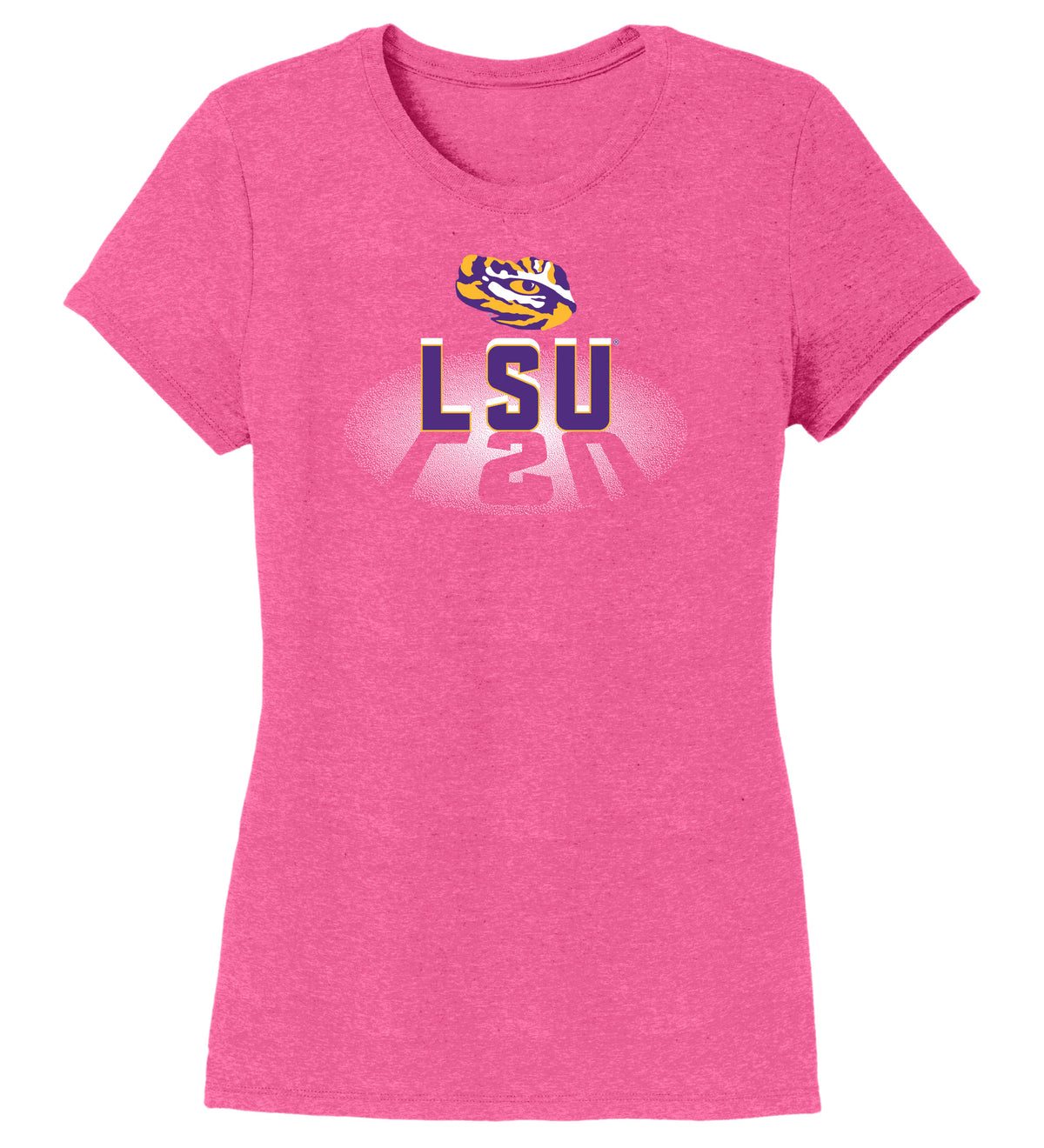 Women's LSU Tigers Premium Tri-Blend Tee Shirt - Spotlight and Shadow LSU