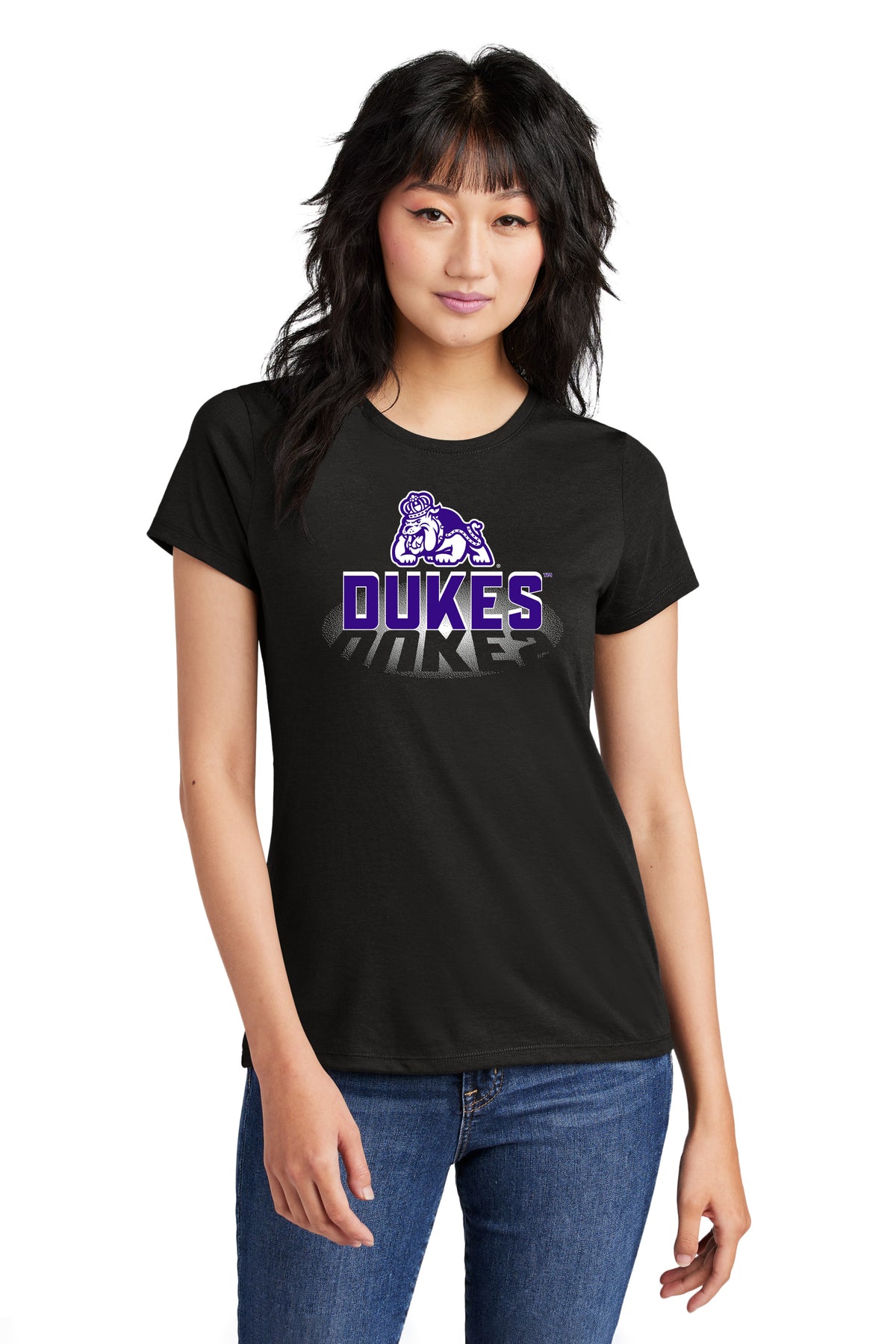 Women's James Madison Dukes Premium Tri-Blend Tee Shirt - Spotlight and Shadow Dukes