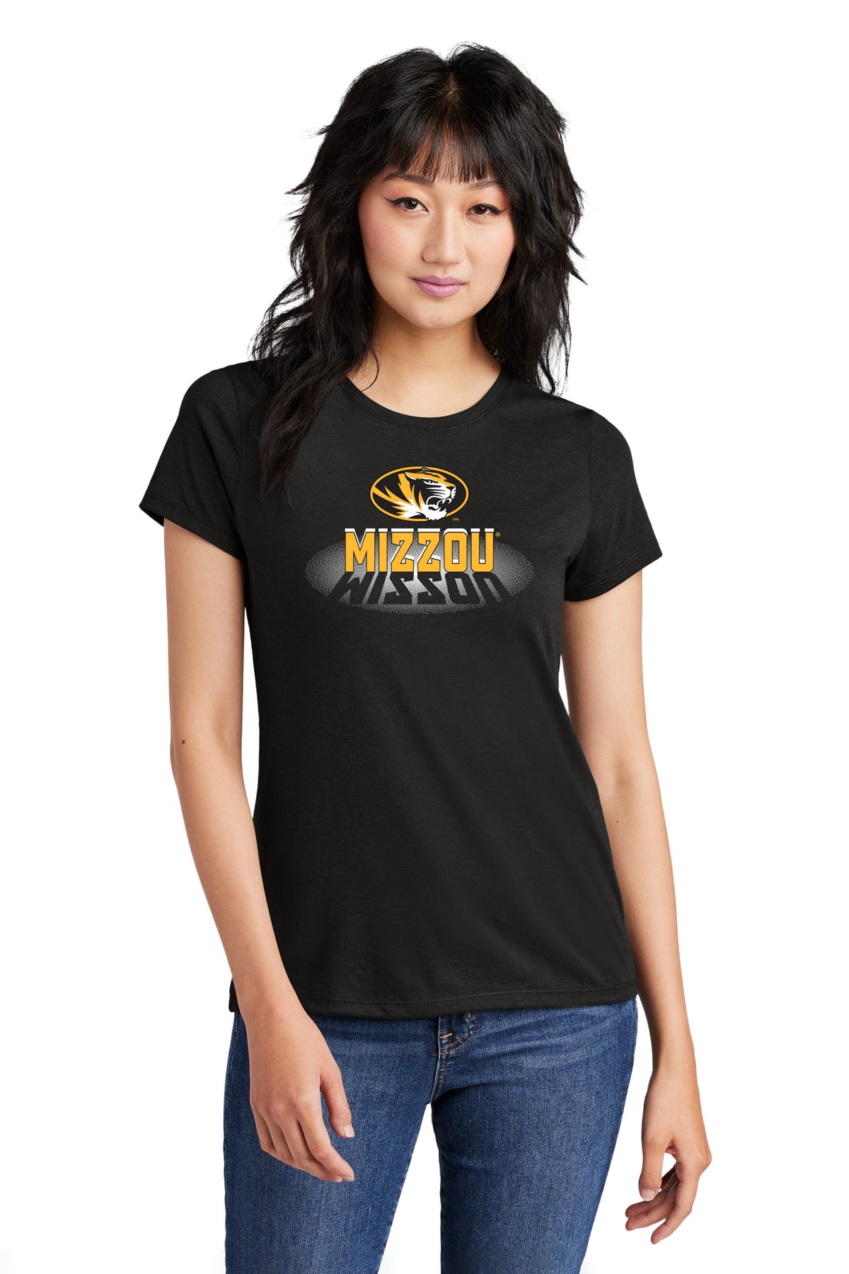 Women's Missouri Tigers Premium Tri-Blend Tee Shirt - Spotlight and Shadow Mizzou