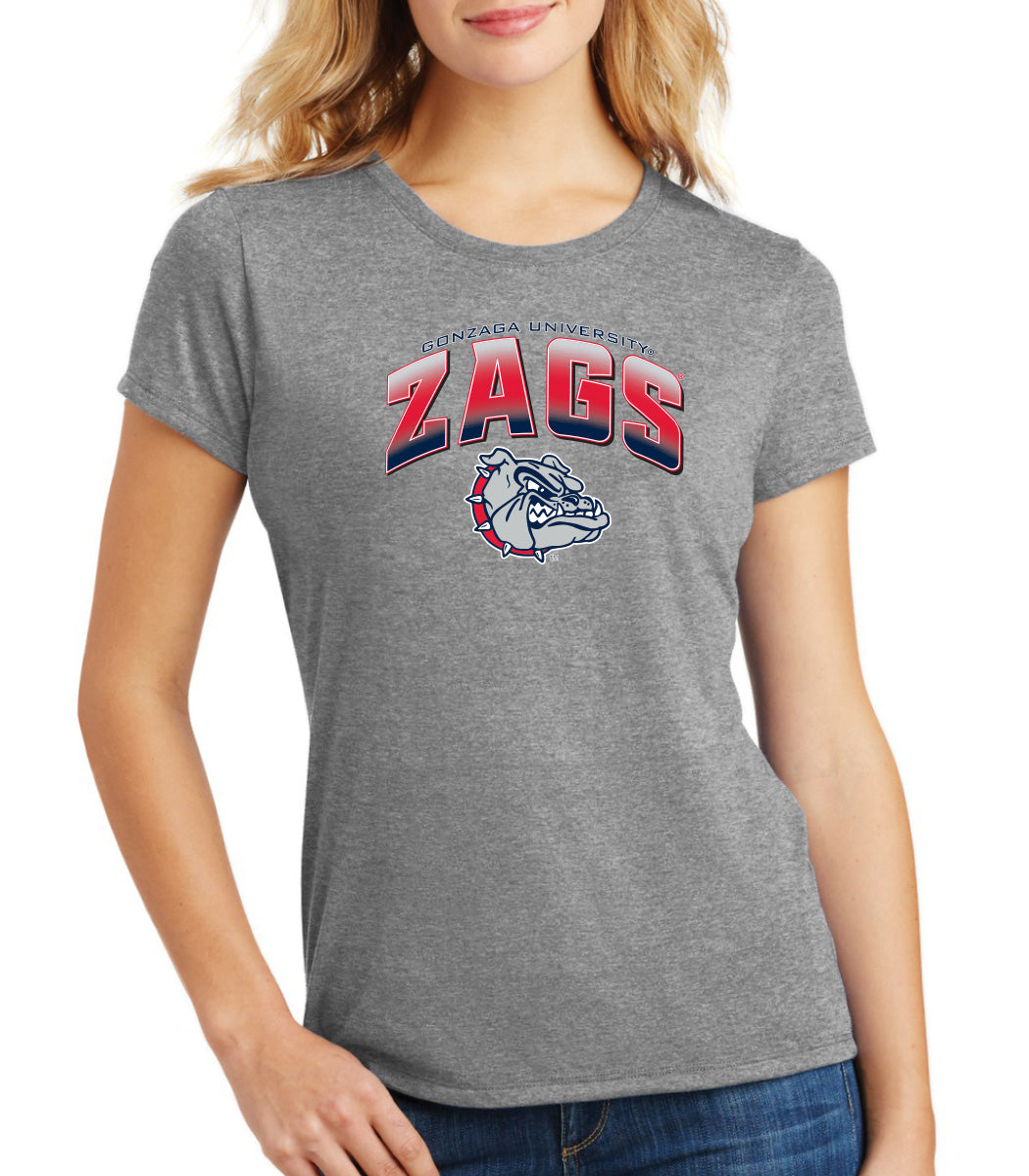 Women's Gonzaga Bulldogs Premium Tri-Blend Tee Shirt - Zags Full Color Fade