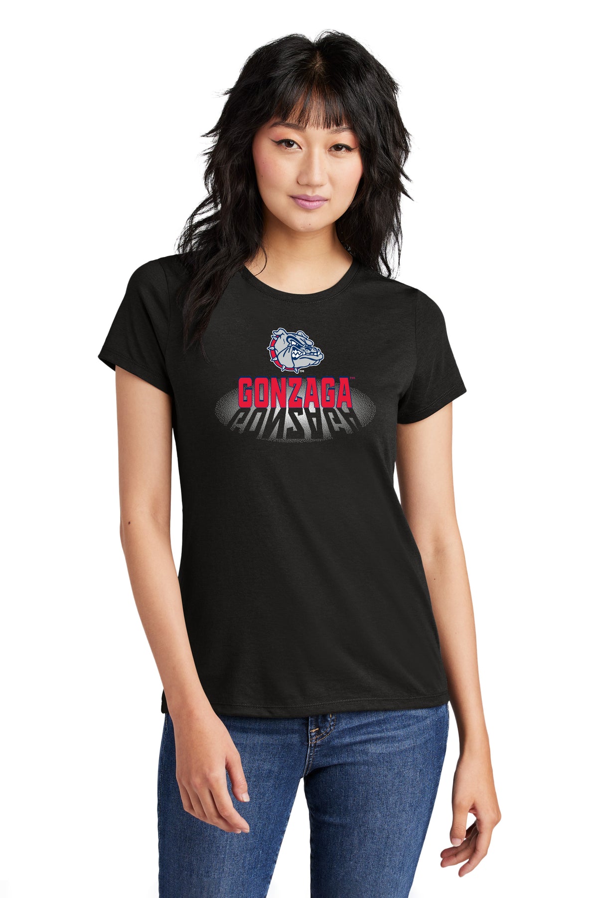 Women's Gonzaga Bulldogs Premium Tri-Blend Tee Shirt - Spotlight Gonzaga