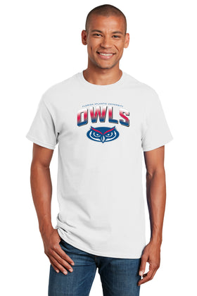 Florida Atlantic Owls Tee Shirt - FAU Full Color OWLS Fade