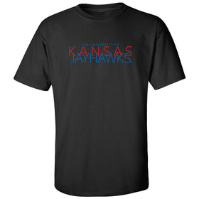 Kansas Jayhawks Tee Shirt - Overlapping University of Kansas Jayhawks