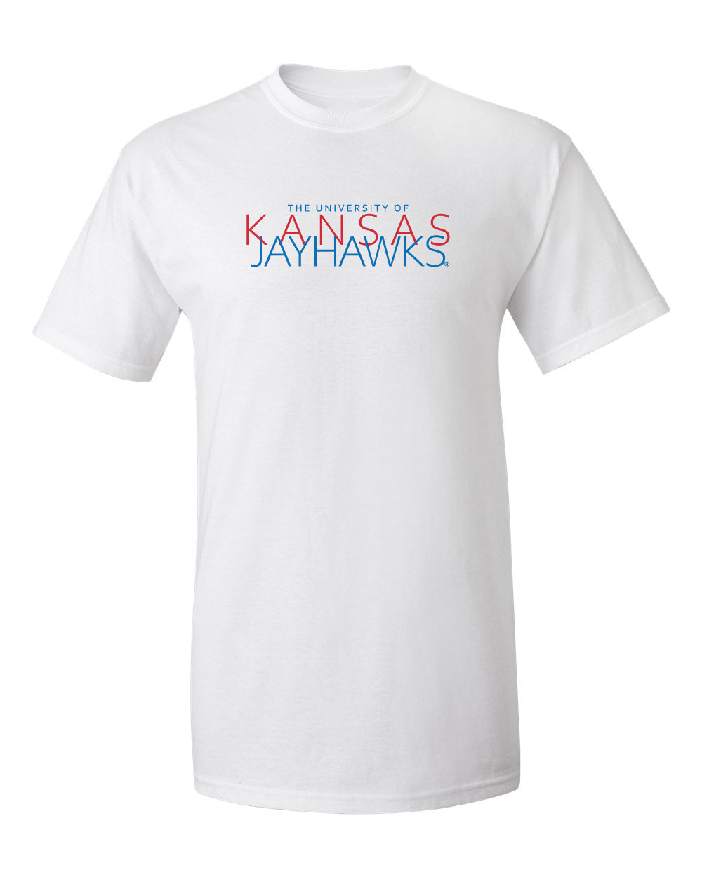 Kansas Jayhawks Tee Shirt - Overlapping University of Kansas Jayhawks