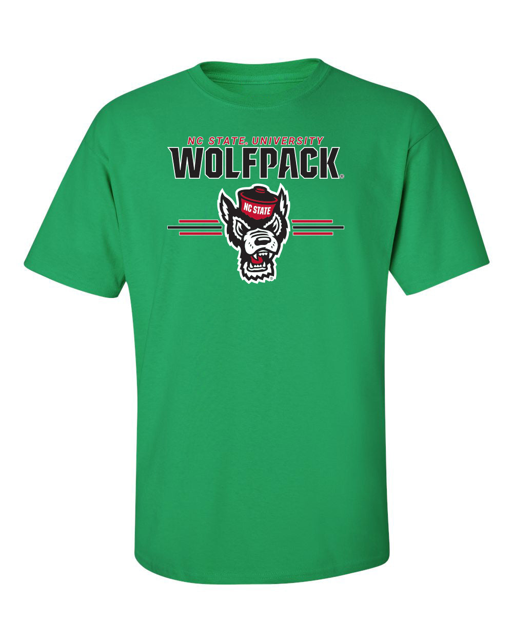 North Carolina State Wolfpack Tee Shirt - 3-Stripe Primary Logo
