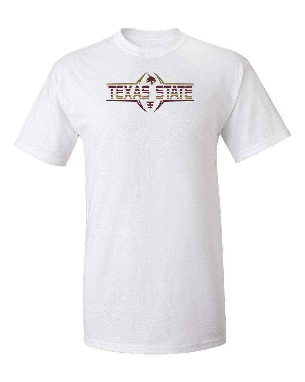 Texas State Bobcats Tee Shirt - Striped Texas State Football Laces