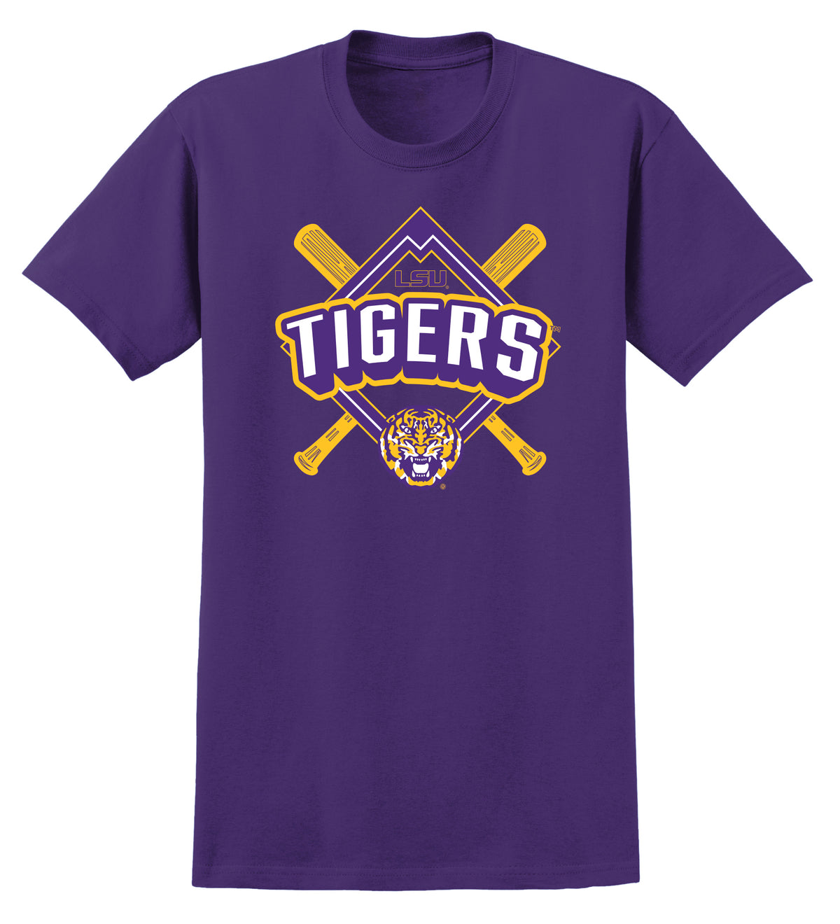 LSU Tigers Tee Shirt - LSU Baseball Diamond