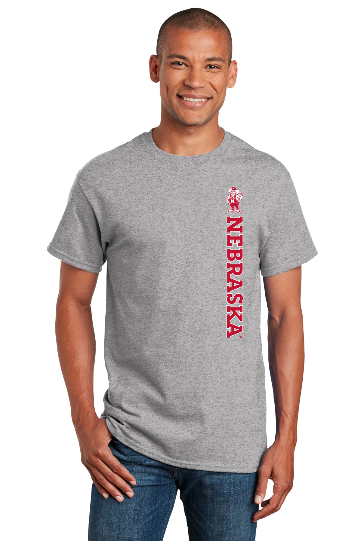 Nebraska Huskers Tee Shirt - Vertical Nebraska Herbie Husker
