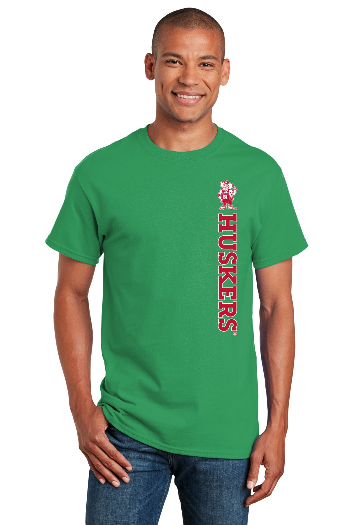 Nebraska Huskers Tee Shirt - Vertical Huskers Herbie Husker