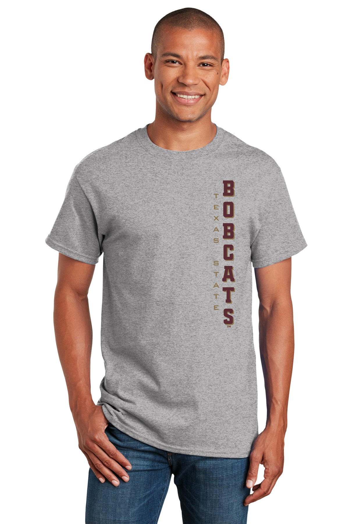 Texas State Bobcats Tee Shirt - Vertical Texas State Bobcats
