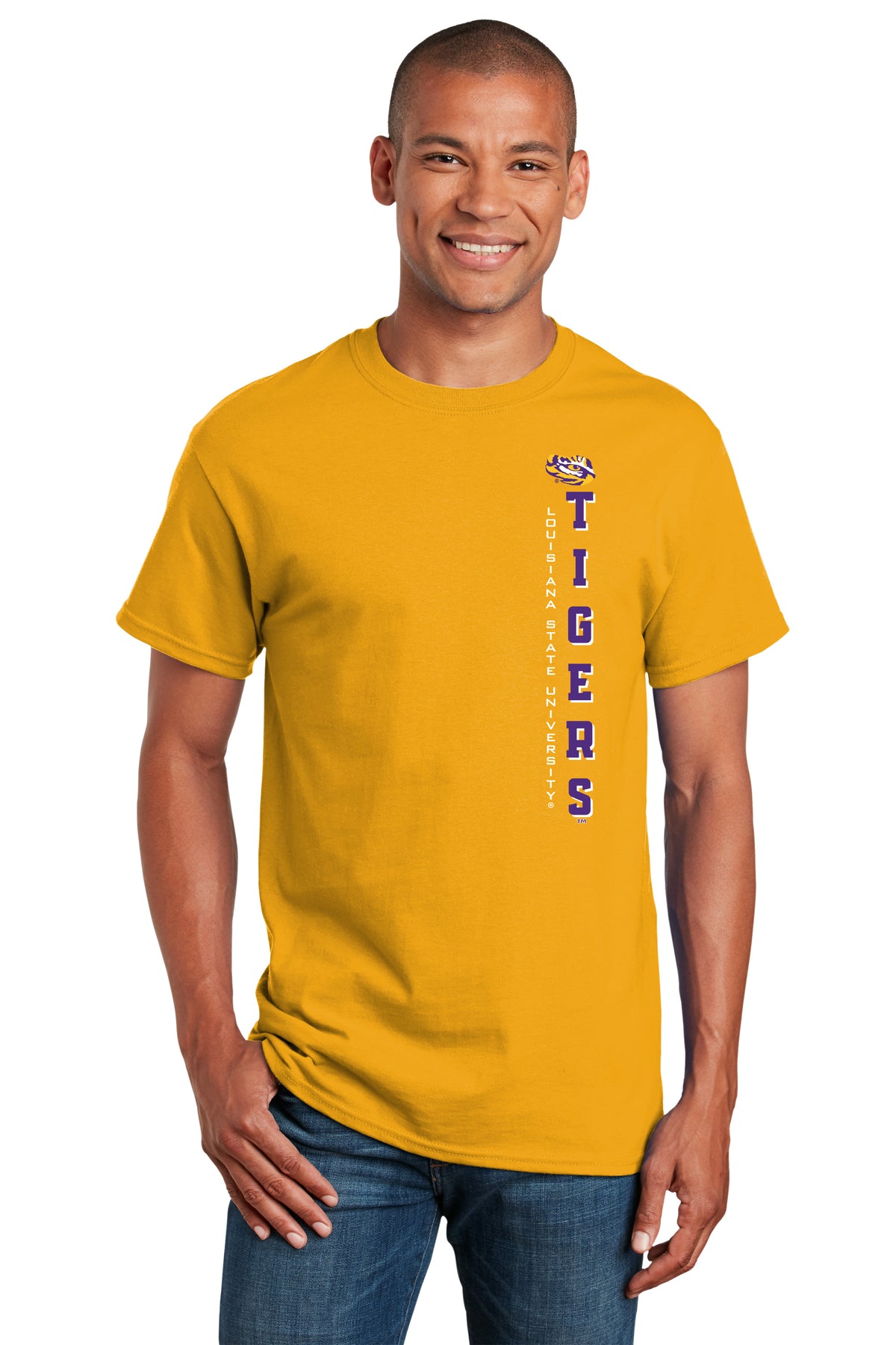 LSU Tigers Tee Shirt - Vertical Louisiana State University Tigers