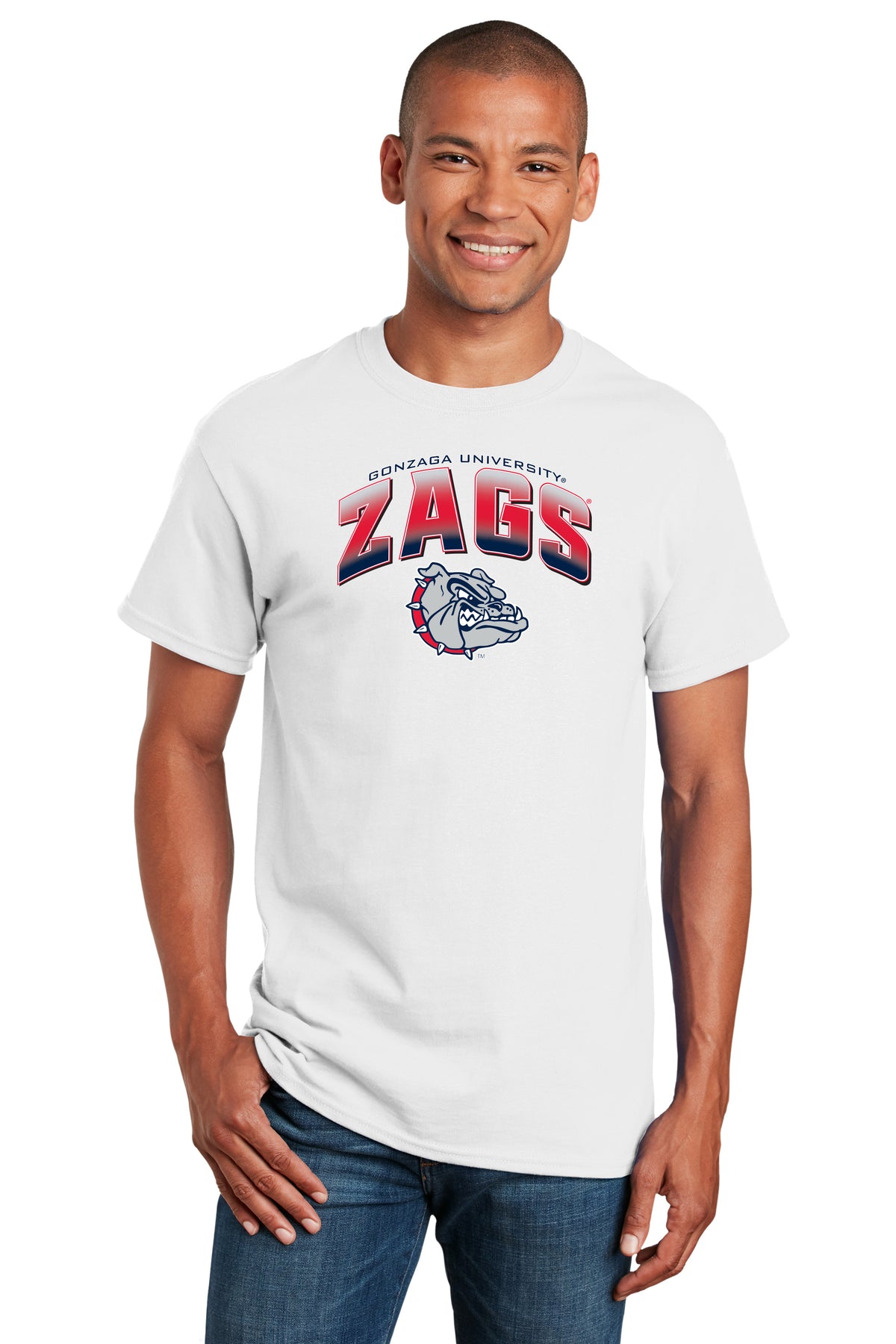 Gonzaga Bulldogs Tee Shirt - Zags Full Color Fade