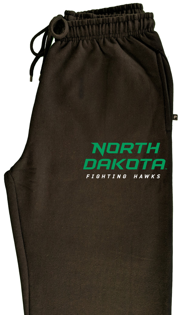 North Dakota Fighting Hawks Premium Fleece Sweatpants - Official Stacked UND Word Mark